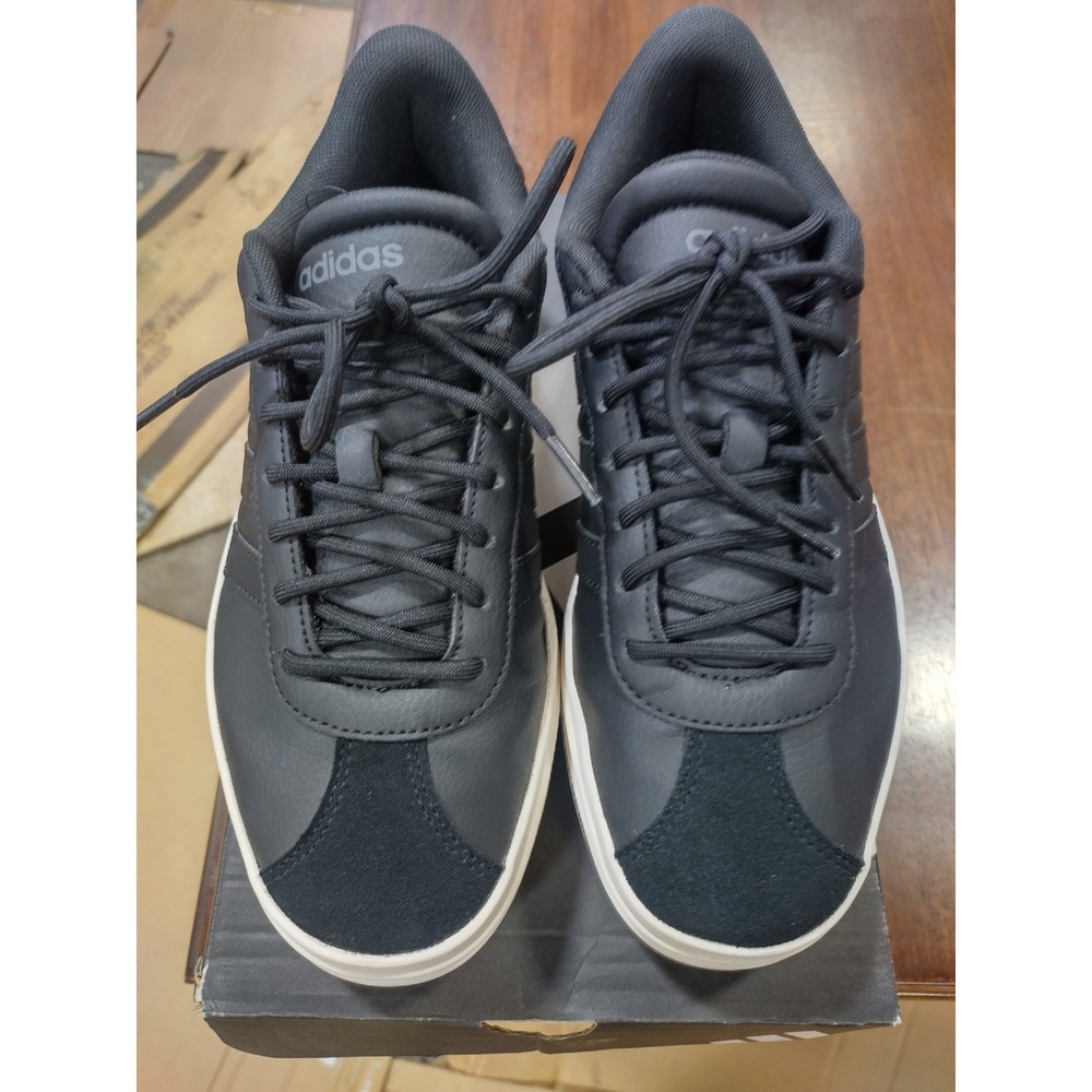 Adidas VL Court Bold Womens Sneakers Core Black White IH9146 Platform Shoes 7.5